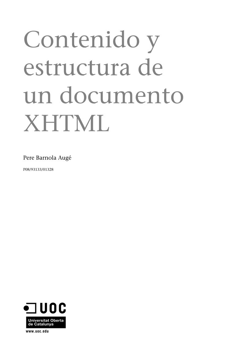 Imágen de pdf Contenido y estructura de un documento XHTML